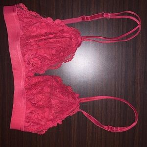 UO red lace bralette
